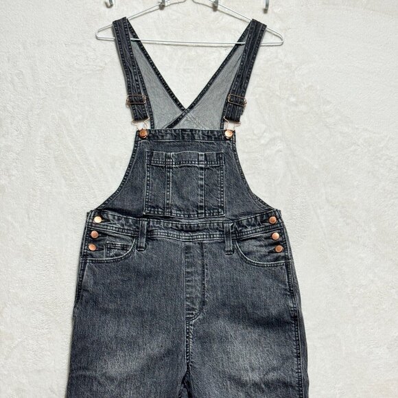 Universal Thread Denim Jean Bib Overalls Black  Women's 2/26R - Picture 3 of 12